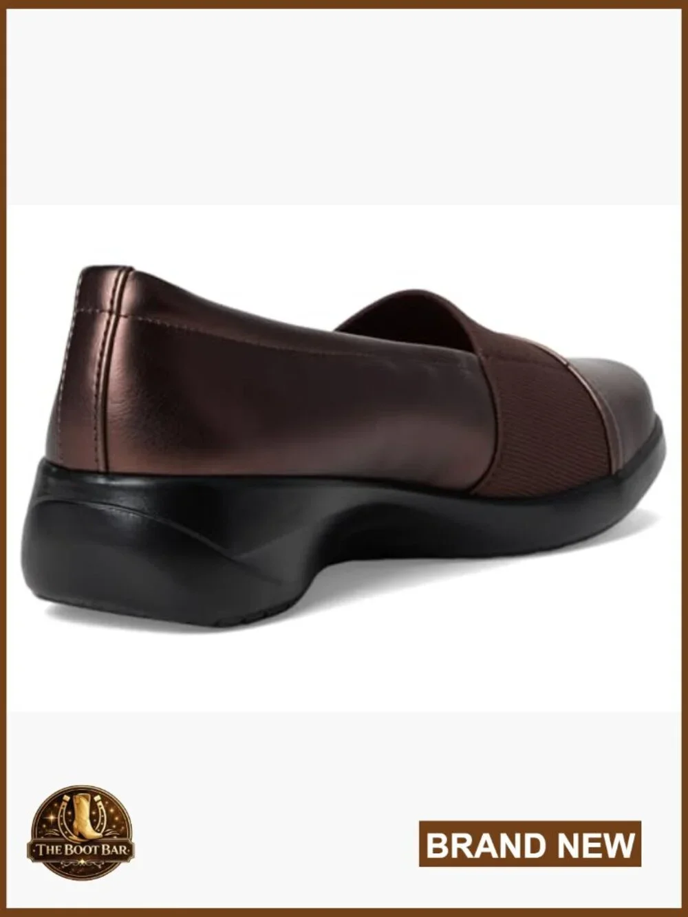 Wedges Loafers Slip-Ons Comfort Foam Footbed Metallic Bronze